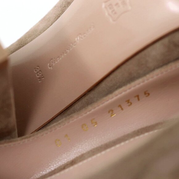 Gianvito Rossi 38.5 Suede Heels Piper Pump Camel Tan Brown - Picture 14 of 14